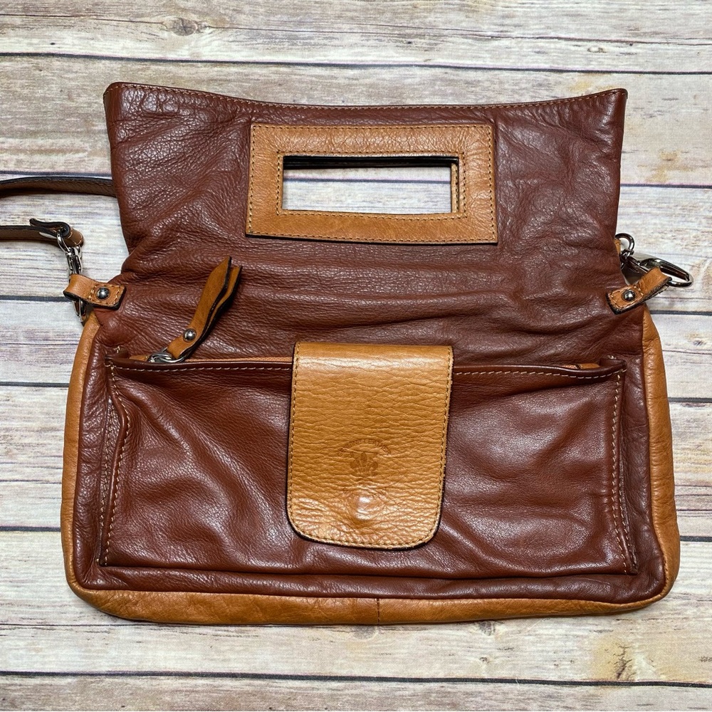 Vintage Leather Crossbody Bag Purse Made in Italy - Picture 4 of 7
